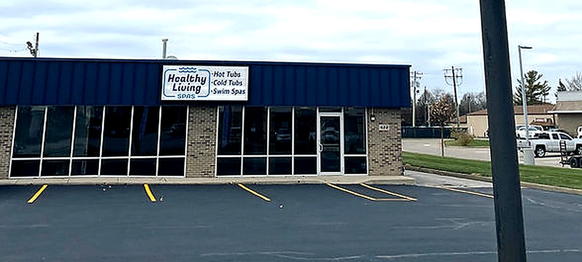 Healthy Living Spas Lafayette storefront and roadside sign